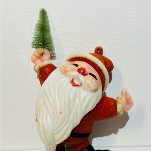 Festive Santa Claus Figurine - Red and White